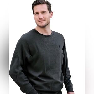 Ralph Lauren Polo Dark Gray Charcoal Crewneck Pima Cotton Sweater
